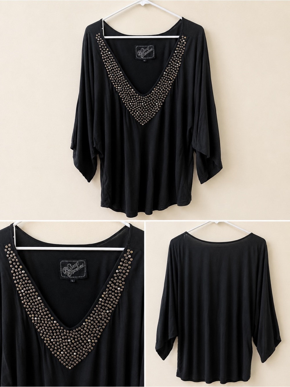 Y2K Soul Revival Studded Top Size Large